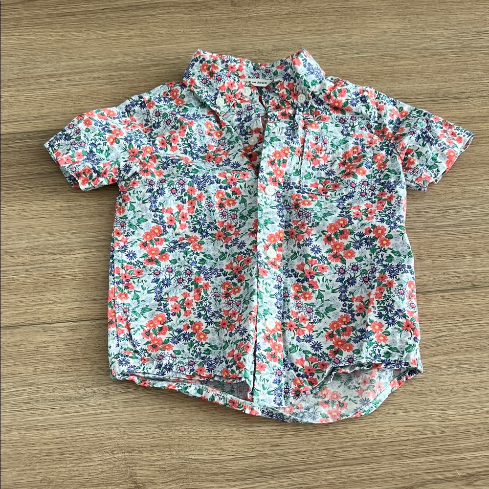 Janie and Jack 2T Floral Kids Shirt - Multicolor